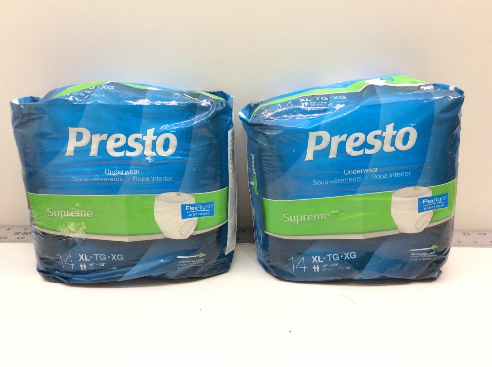 Lot de 2   Sous vêtements Presto Supreme FlexRight XL 58