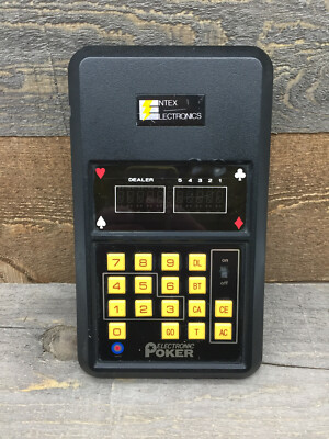 Vintage Entex Electronics 5 Card Draw Poker Electronic Handheld  Works-1979 6A