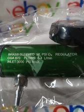 Roscoe Medical Green Oxygen Regulator pediatric 1/32 to 4LPM,CGA-870