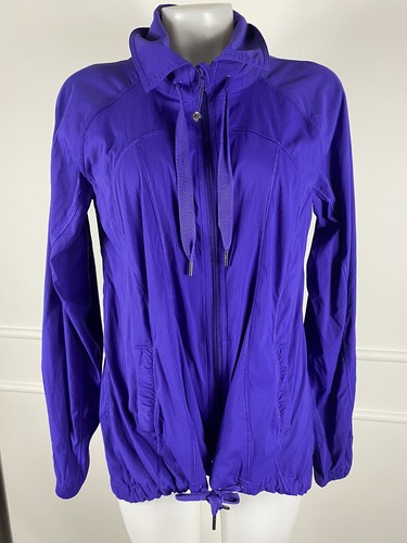 Jacket Windbreaker Purple Zipper 