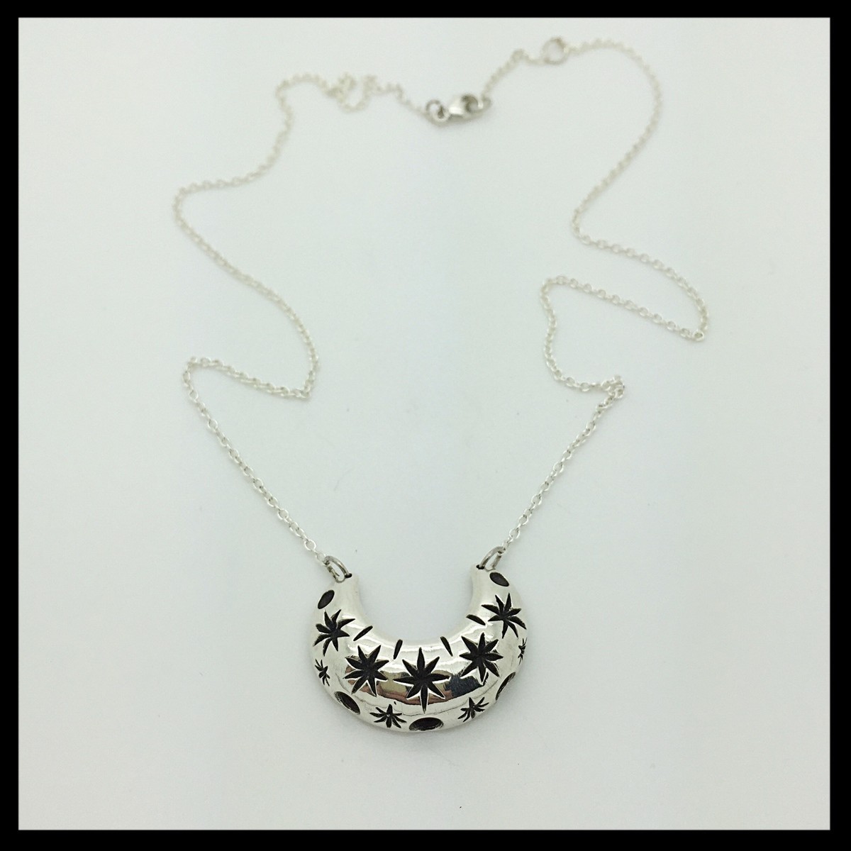[HAESOOL] 少女時代サニー着用☆925 Silver☆YUN3959 Necklace Tara Silver Crescent & Stars Necklace, SOA Rock Fashion Gift
