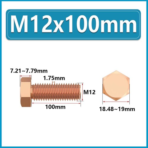 M3 M4 M5 M6 M8 M10 M12 M14~M20 Sechskant Madenschrauben -T2 Kupfer Sechskant Madenschrauben - Bild 97 von 124