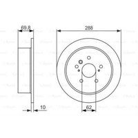 Bosch 2X Bremsscheibe Hinten 288 Voll FüR Lexus Rx MHU3_ GSU3_ MCU3_