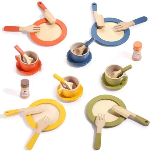 Wooden play dishes hotsell