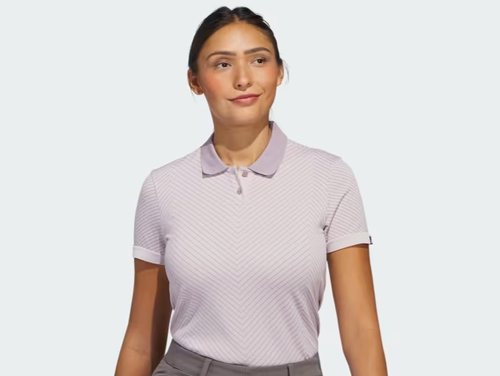 Adidas Wmns Ultimate 365 Tour PrimeKnit Golf Polo - Sz: M - IP8655 - Putty Mauve - Picture 3 of 16
