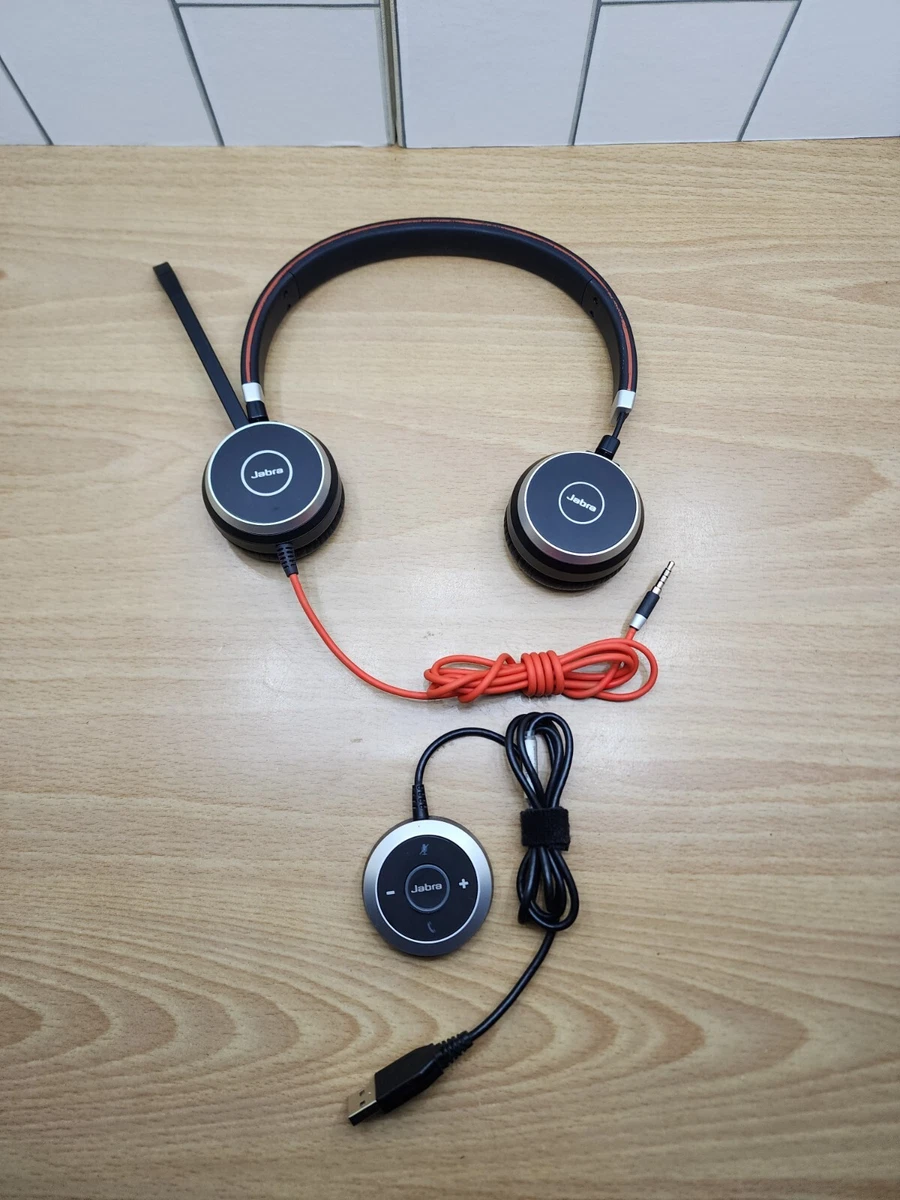 Jabra HSC017 Headset Evolve 40 With ENC010 USB Control Preowned Read Description