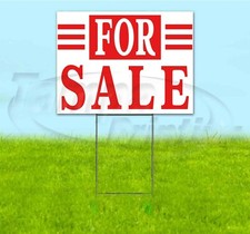 FOR SALE 18x24 Yard Sign WITH STAKE Corrugated Bandit USA BUSINESS