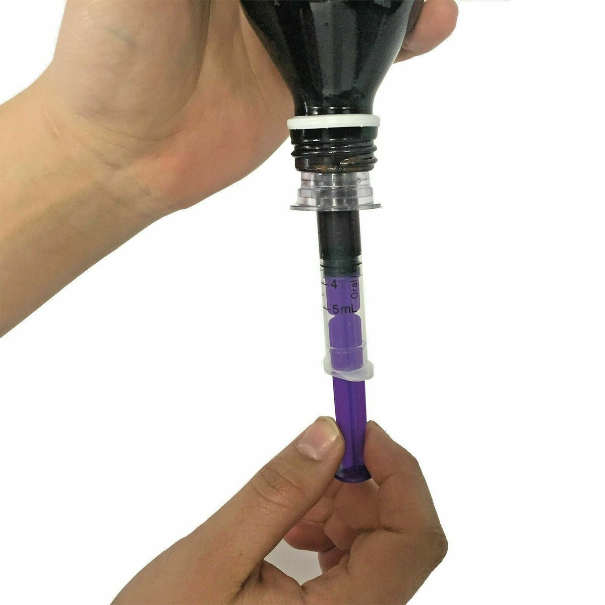 Dispensador De Muestras De Jeringa De Vidrio De 100 Ml Con Tinta