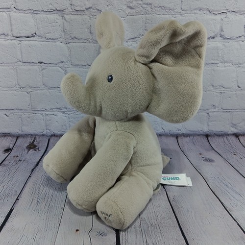 Baby Gund Flappy The Elephant 12" Plush Stuffed Sings Flaps Ears Tested Working - Picture 2 of 14