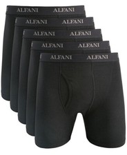 Alfani Men's ALFATECH 5-Pk Moisture Wicking Tagless Boxer Briefs Blk/Grey Small