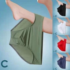 Mens Sexy Low-Rise Ice Silk Panties Knickers Bikini Underwear Underpants Briefs