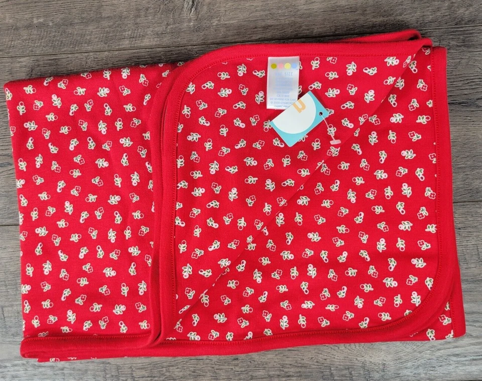 Bebé Niña Nueva Gymboree Vintage Cascanueces Flor Roja Bebé Envoltura Manta Foto 4 de 4