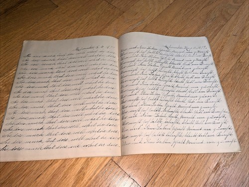 1899 Practice WRITING BOOK - Beautiful Cursive - FOUNTAIN PEN from Milwaukee - Picture 8 of 11