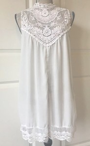 white crochet top dress