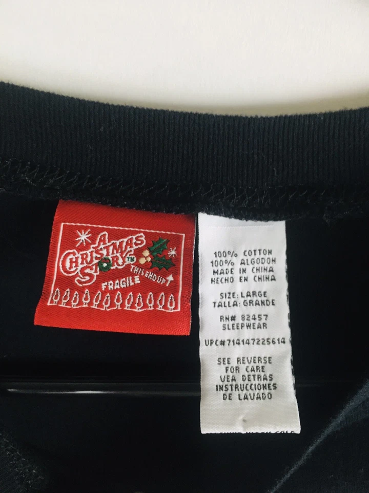 Camiseta A Christmas Story Hombre Talla Grande Negra Camiseta "You’ll Shoot Your Eye Out" Foto 4 de 4