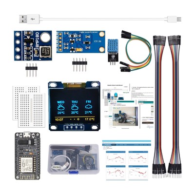 ESP8266 Weather Station Atmosphetic Pressure Light Sensor For Arduino IDE IoT A