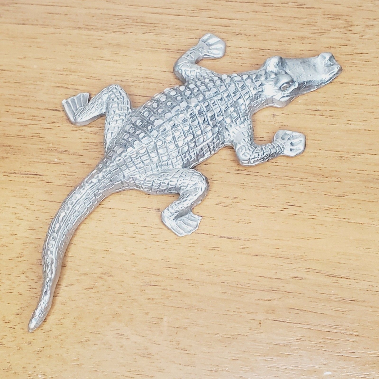 Vintage B. Kay Alligator Pewter Figurine Jewelry 4 Inch Crocodile Paperweight