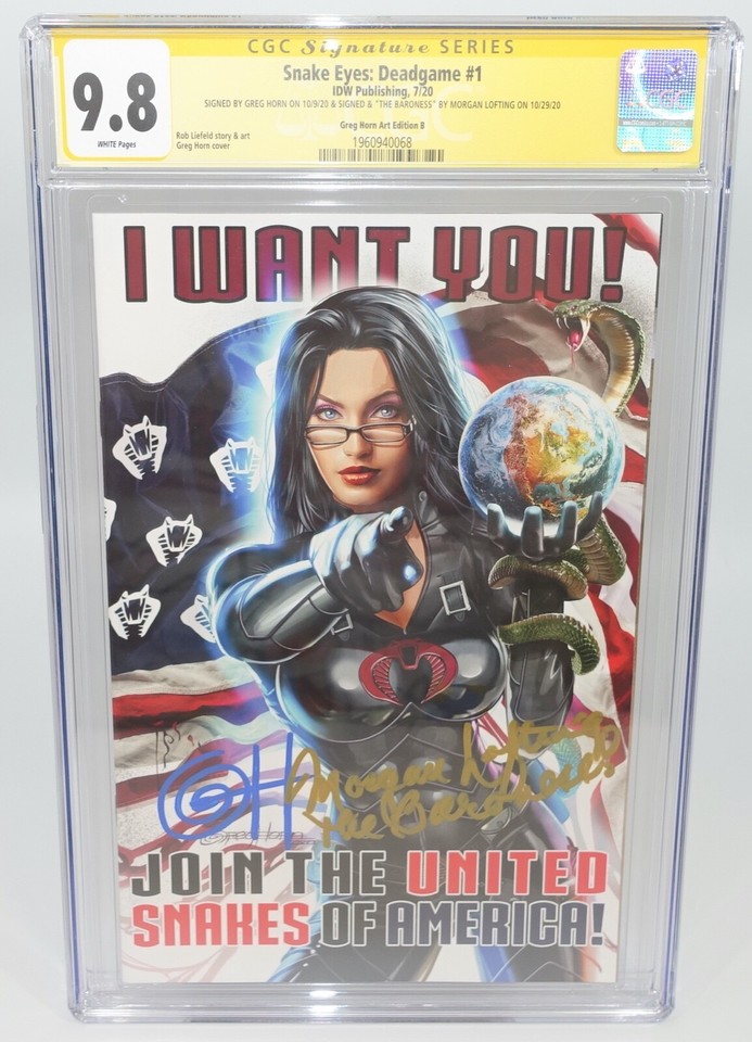 SIGNED SNAKE EYES:DEADGAME #1 SIGNED BY GREG HORN & MORGAN LOFTING Comic Art