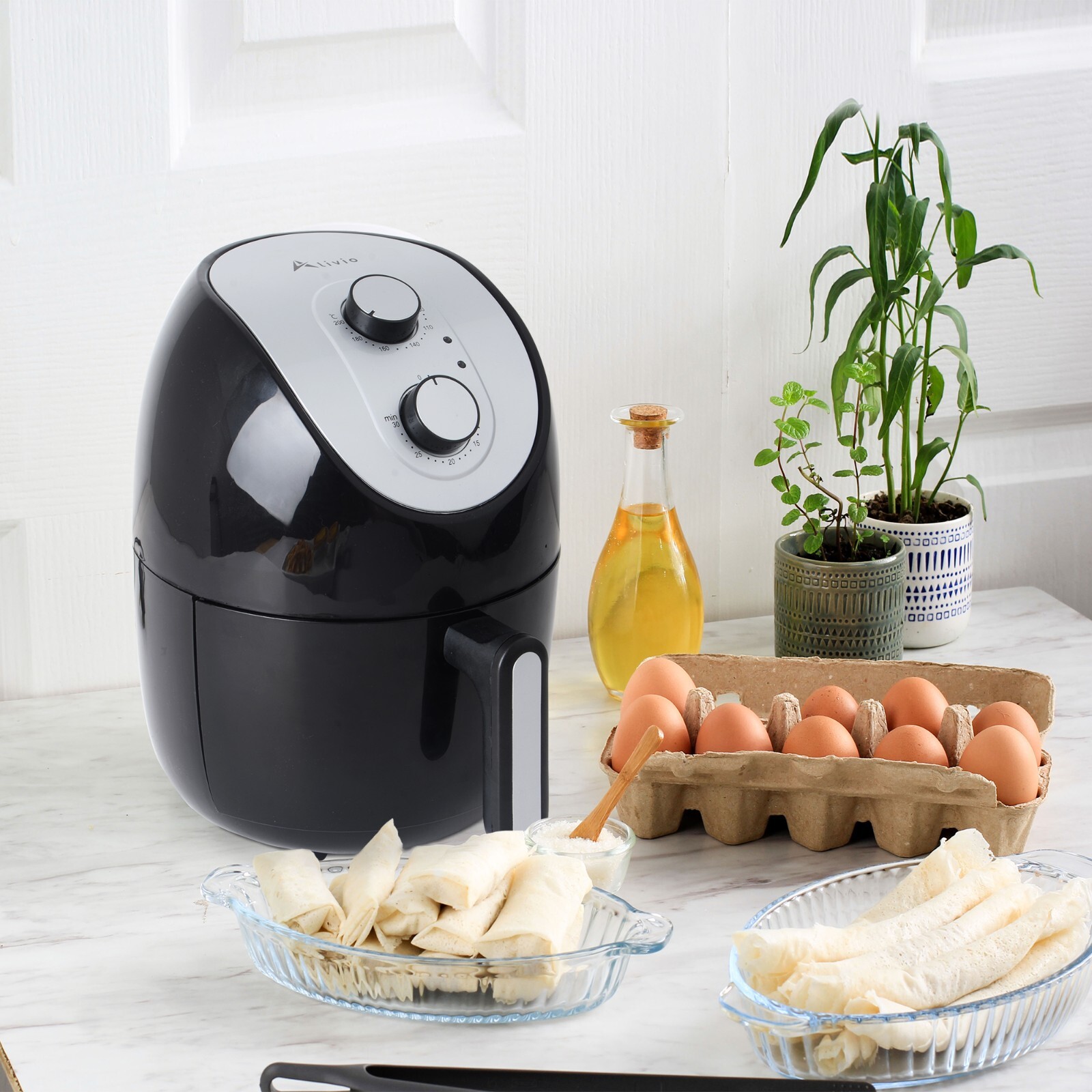 ALIVIO 3L AIR FRYER 1200W 3 LITRES OIL FREE COMPACT RAPID OWEN COOKER