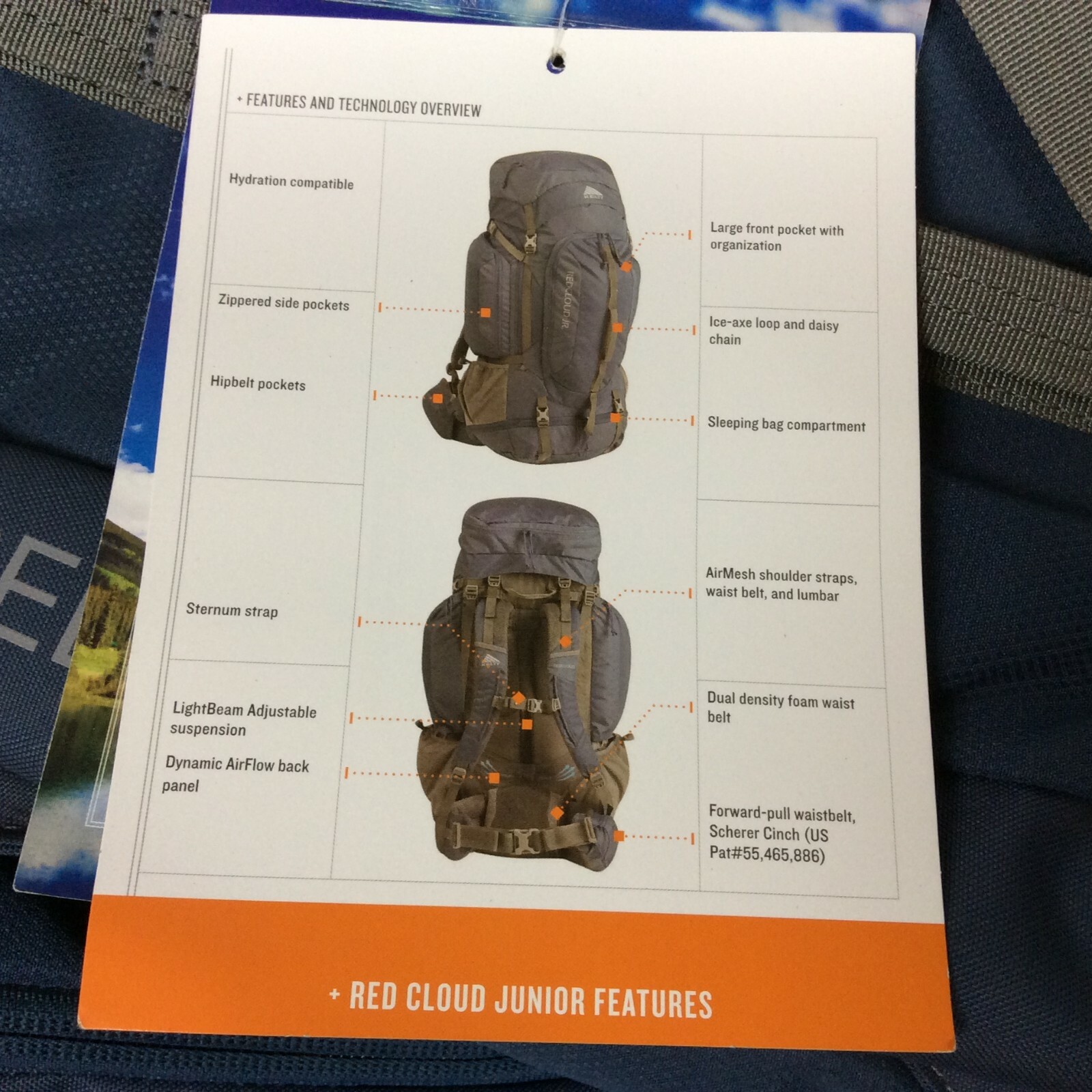 Details zu KELTY REDCLOUD INDIGO JUNIOR 65 LTR BACKPACK RRP £325 EP Sonderpreis
