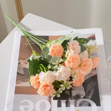 18 Head Carnation Bouquet - Artificial Silk Flowers Home Garden Dec Funeral