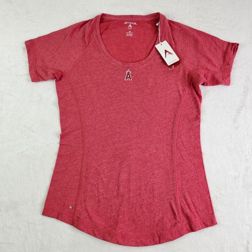 NEW Los Angeles Angels Antigua Womens T Shirt Size Medium Red Short Sleeve