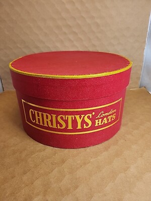Christys London Hat Empty Box Pink/Gold Trim Oval - Main Image