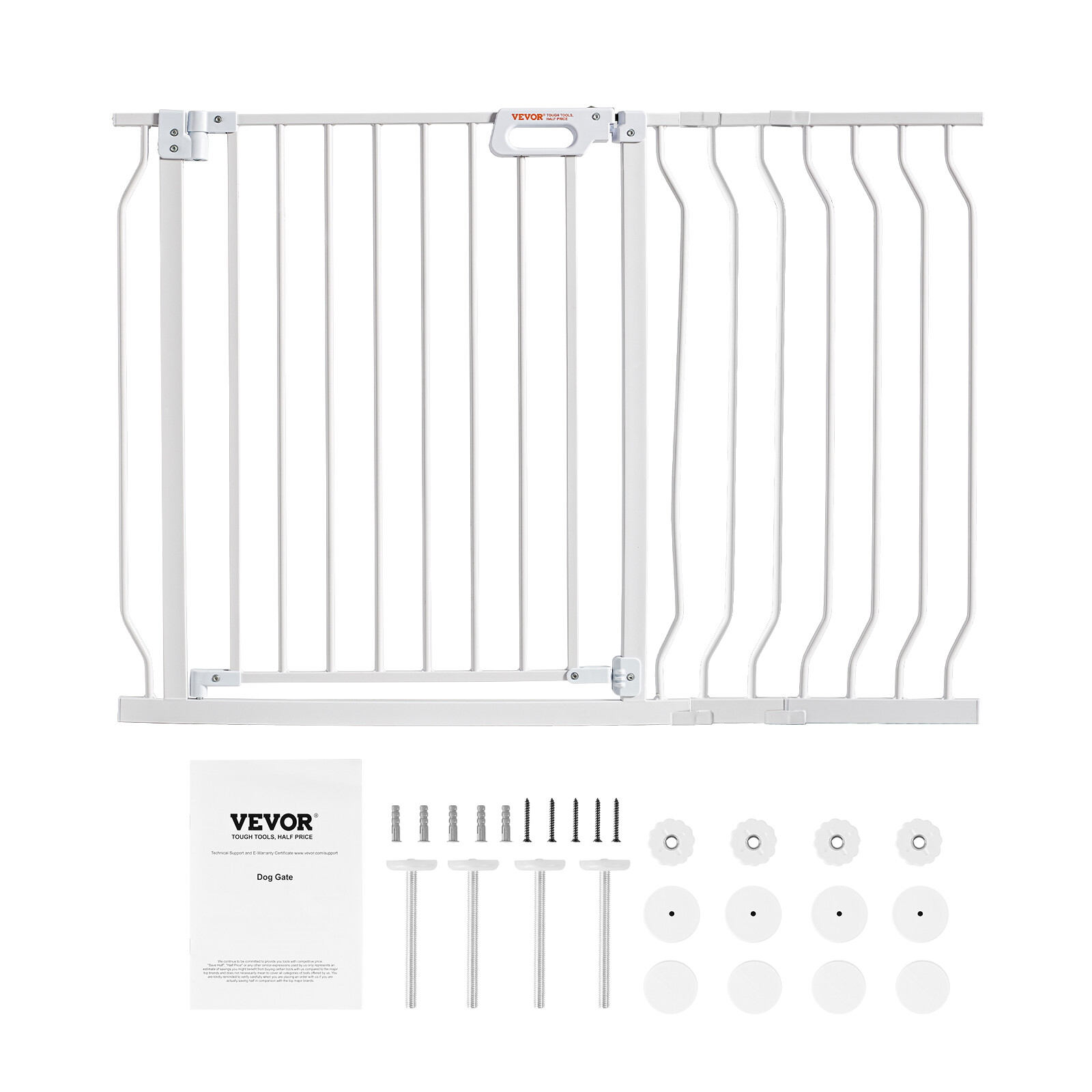Barrière escalier extensible VEVOR grise en acier pour enfant et grand chien