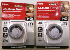Lot of 2 Prime 24 Hour Indoor Timer, 125V, Wh...