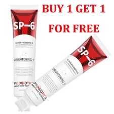 2Pcs MS DRWIKEY Sp-6 Probiotics Bright White Toothpaste 4.9oz 140g*2