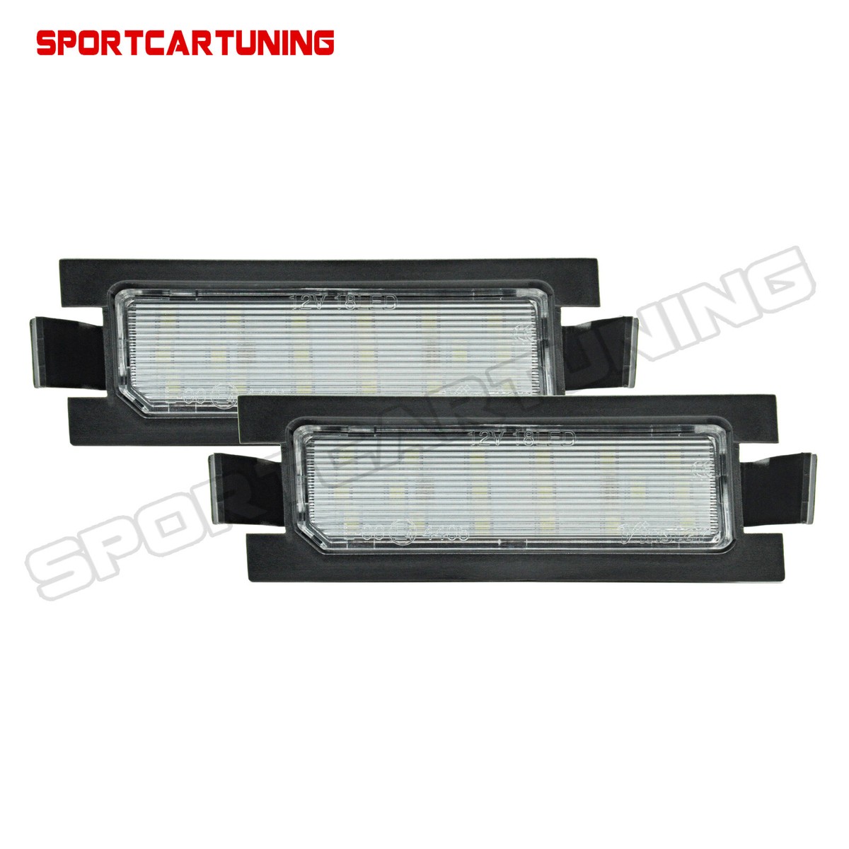Sportcartuning 3W LED License Plate Lights For Hyundai Accent, Elantra GT, I30 (2013-2017) - Xenon White, Plug & Play