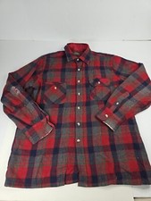 Vintage VTG Flannel Plaid Jacket High Sierra Mervyns L 85 Wool Button up Shirt