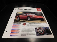 1967-1974 Ferrari Dino Spec Sheet Brochure Photo Poster 68 69 70 71 72 73