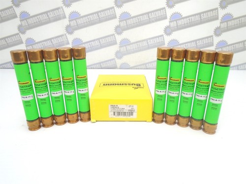 (10 QTY) BUSSMANN - Fusetron - FRS-R-15 - Cartridge FUSE - 15A 600V (NEW in BOX)