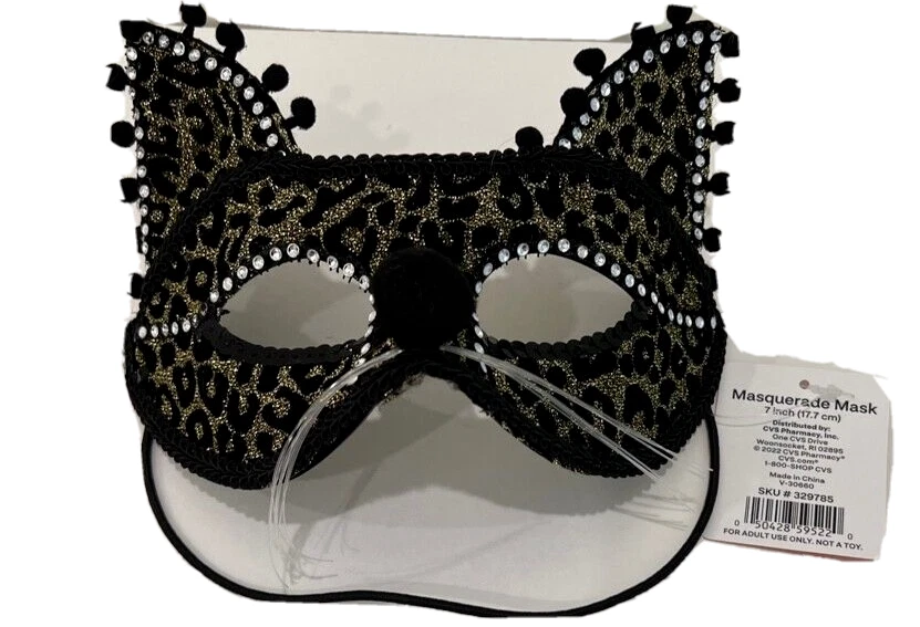 New feline masquerade mask Costume with tag Halloween - Image 3 of 3