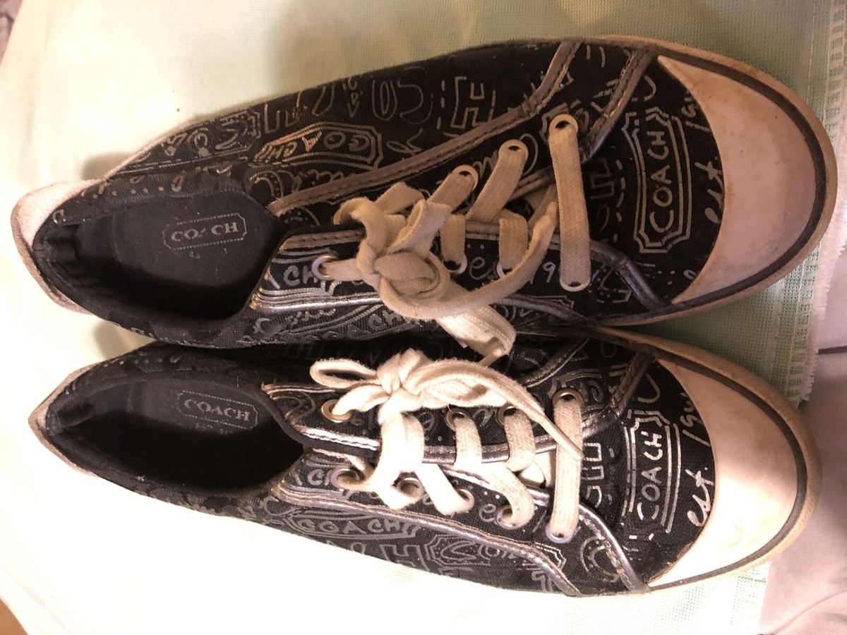 Coach Shoes Womens Barrett Logo Casual Lace Up Sneakers