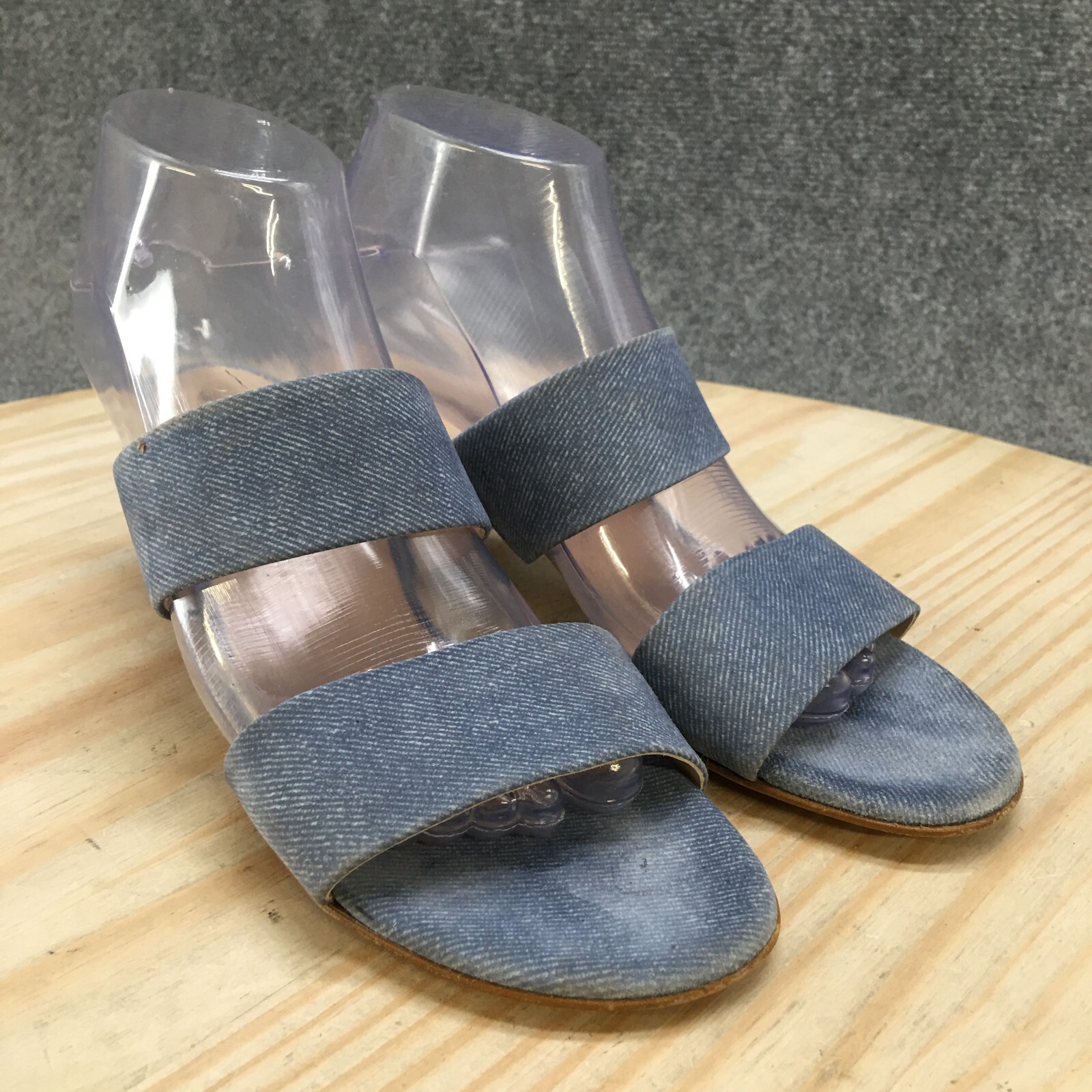 Paul Green Sandals Womens 36 Two Straps Blue Fabric B… Gem