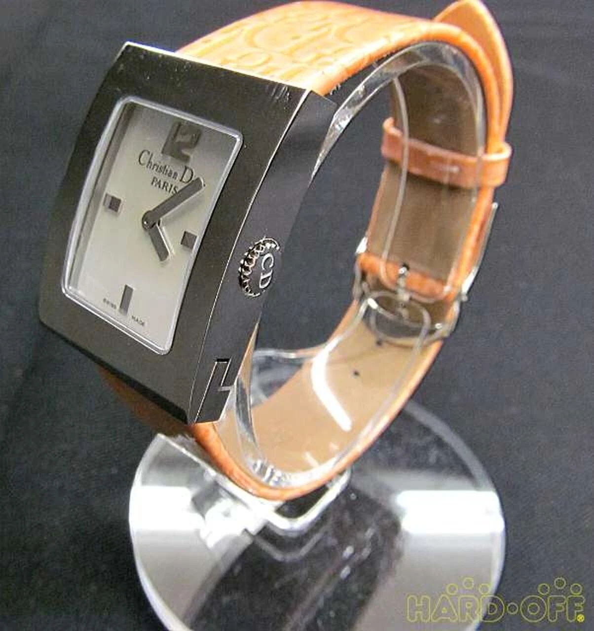 Montre Christian Dior Quartz QZ D78 109 cadran blanc Marys Square vintage boîte d'occasion
