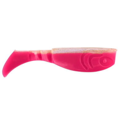 Jenzi Rubber Fish Action Tail Shad Pink White Rubber Bait Perch Catfish Zander