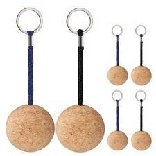 6 PCS Cork Keychain Boat Float Floating Buoy Decorative Keychains