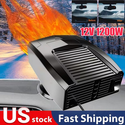 #ad 1200W Heater Portable Heating Cooling Fan Defroster Demister for Car Truck 12V $19.99
