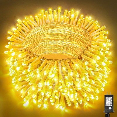 300 LED Christmas Lights Outdoor Indoor 100ft Connectable 8 Modes Waterproof