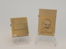 CELEBRITY OWNED Groucho Marx & Gene Autry Personal Zippo Cigarette Lighters 14k