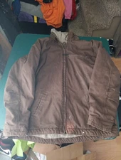 Men's RIDGECUT Toughwear Heavy Coat Sherpa Lined Hooded 2XL Barn Work