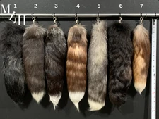 Real Fox Tails Keychain