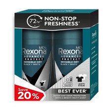 Rexona Men's Deodorant Roll On - Invisible Dry 45ml x 2 