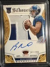 2013 Panini Crown Royale Silhouettes /299 Ryan Nassib #232 Rookie Patch Auto RC