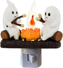 Ghost Campfire Flickering Nightlight Resin Halloween Indoor Decoration Gifts