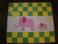 New Handmade Elephants Baby Quilt
