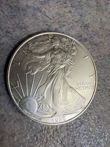 1996 Silver American Eagle BU 1 oz Coin US $1 Dollar Uncirculated Key Date